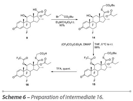 Preparation of intermediate 16.