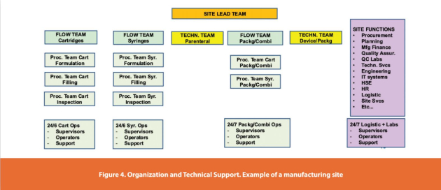 Figure 4. Organization and Technical Support. Example of a manufacturing site