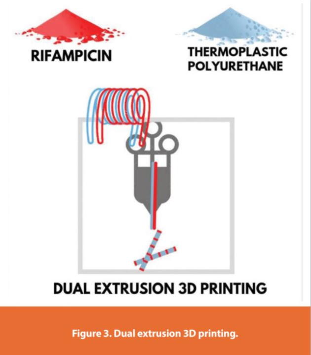 Figure 3. Dual extrusion 3D printing.