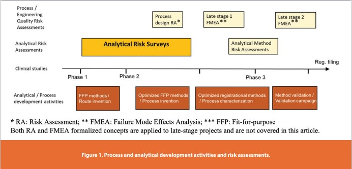 Figure 1. Process and analytical development activities and risk assessments.