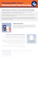 Reducing Water Use in
Pharmaceutical Manufacturing